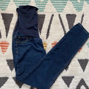 Indigo Blue Full Panel Maternity Jeans Sz. S